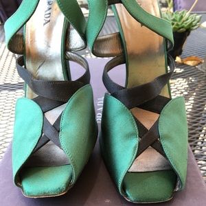 Prada Green and Black Heels - 39